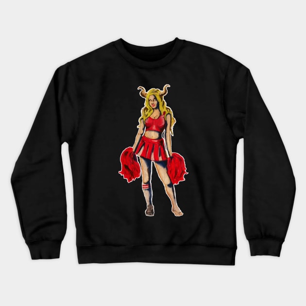 Devils Cheerleader Crewneck Sweatshirt by silentrob668